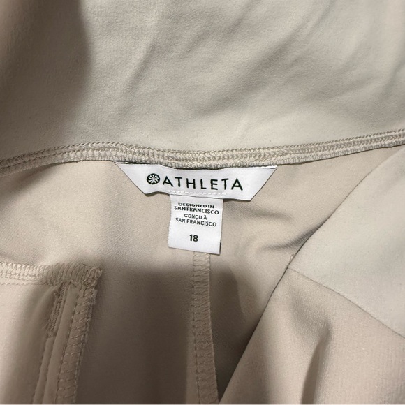 Athleta Endless High Rise Pant Tan Size 18 Travel Commuting Stretch Style 533636 - Picture 7 of 9